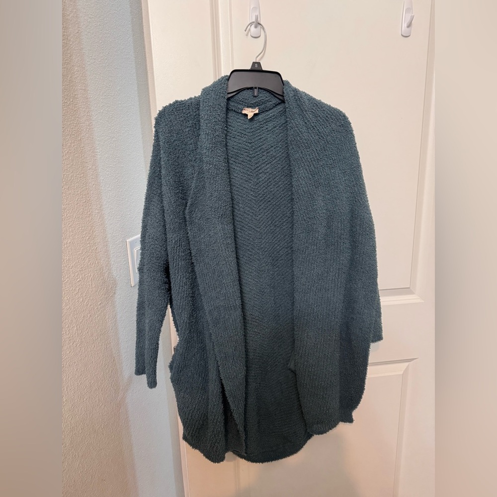 Hem & Thread Cozy Blue Women's Cardigan with pockets - Picture 6 of 7